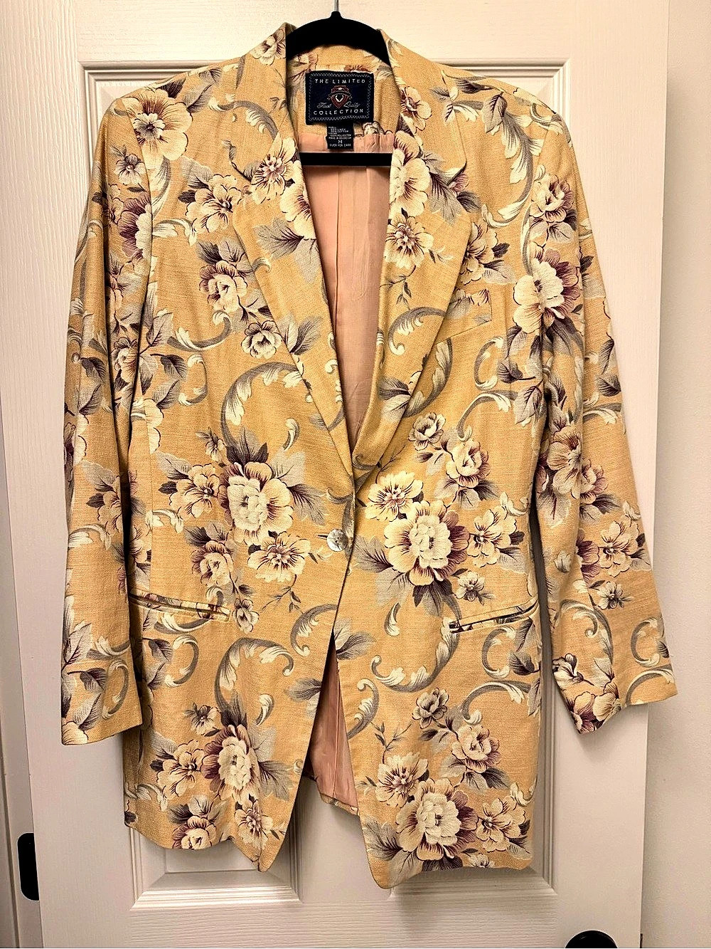 The Limited Floral Linen Blend Blazer Size Medium